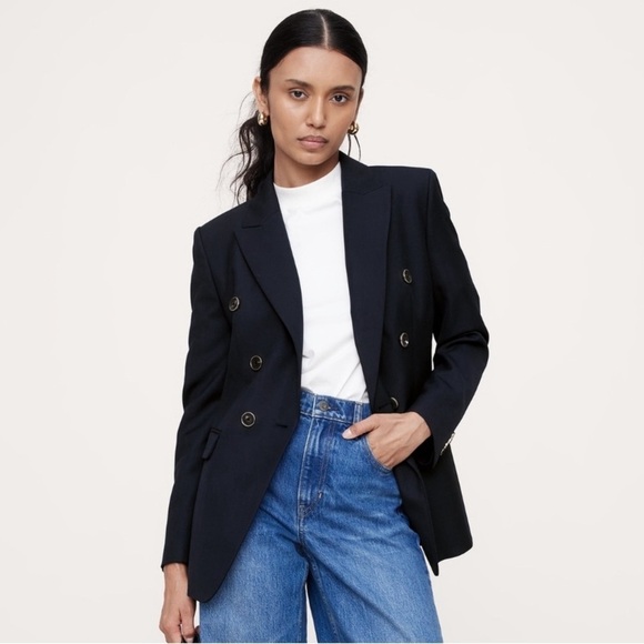 NWT! Banana Republic Navy Blue Captain’s Blazer - 8 PETITE 💙